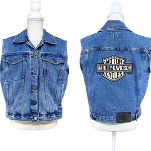 Women’s vintage HARLEY-DAVIDSON Denim Jean Vest